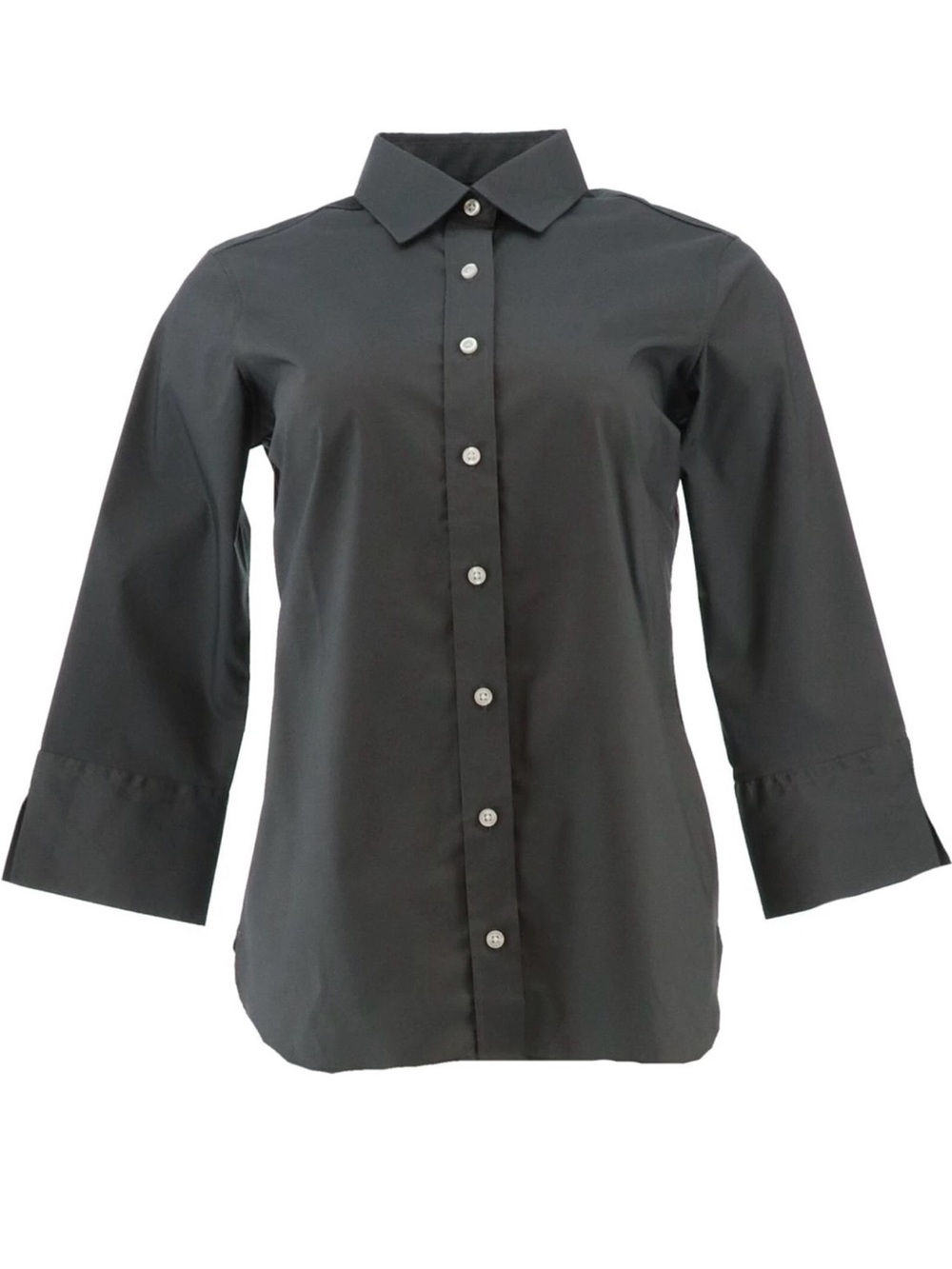 Lands' End Size 10 Black Button-Front Women’s Shirt “The Outfitter”